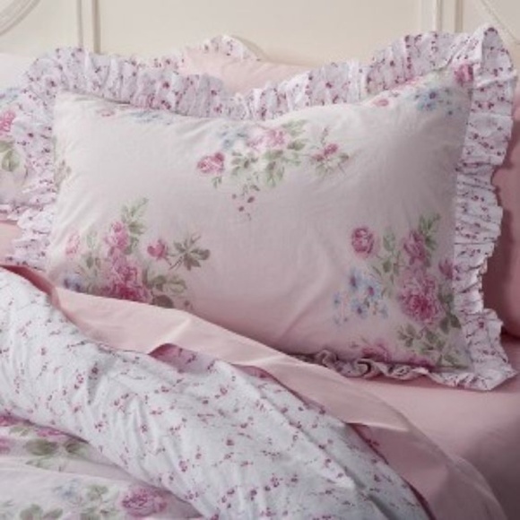 Simply Shabby Chic 3 piece king set Misty Rose ruffled comforter shams Target - Picture 2 of 12